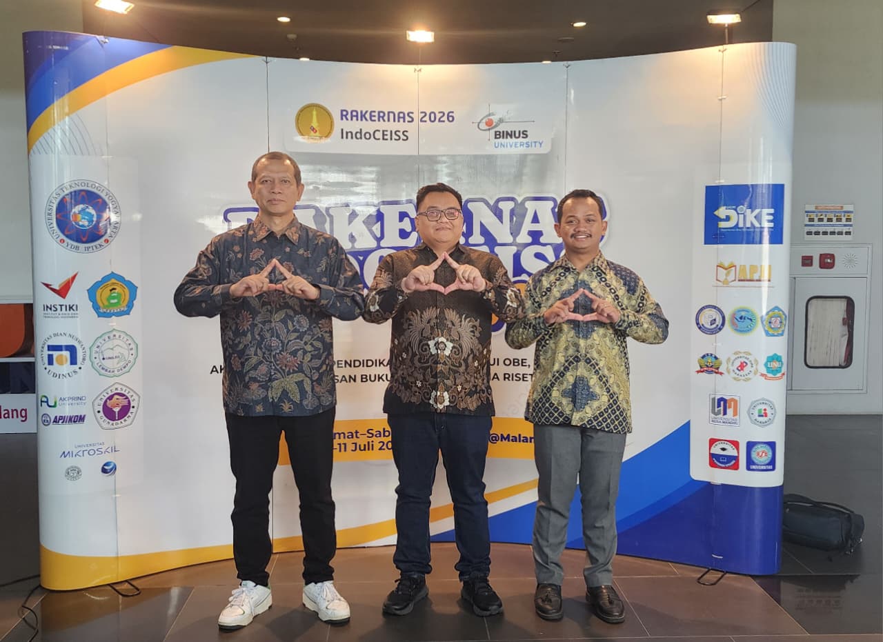 STIE Arlindo Hadiri Hari Pertama Rakernas IndoCEISS 2026 di Universitas Bina Nusantara Kampus Malang